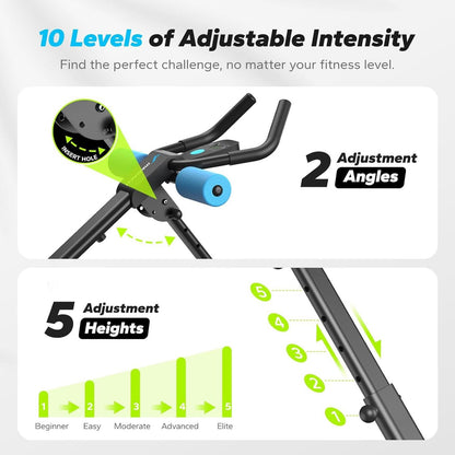 Adjustable Ab Machine Trainer Foldable Ab Workout Equipment for Home Gym Abs