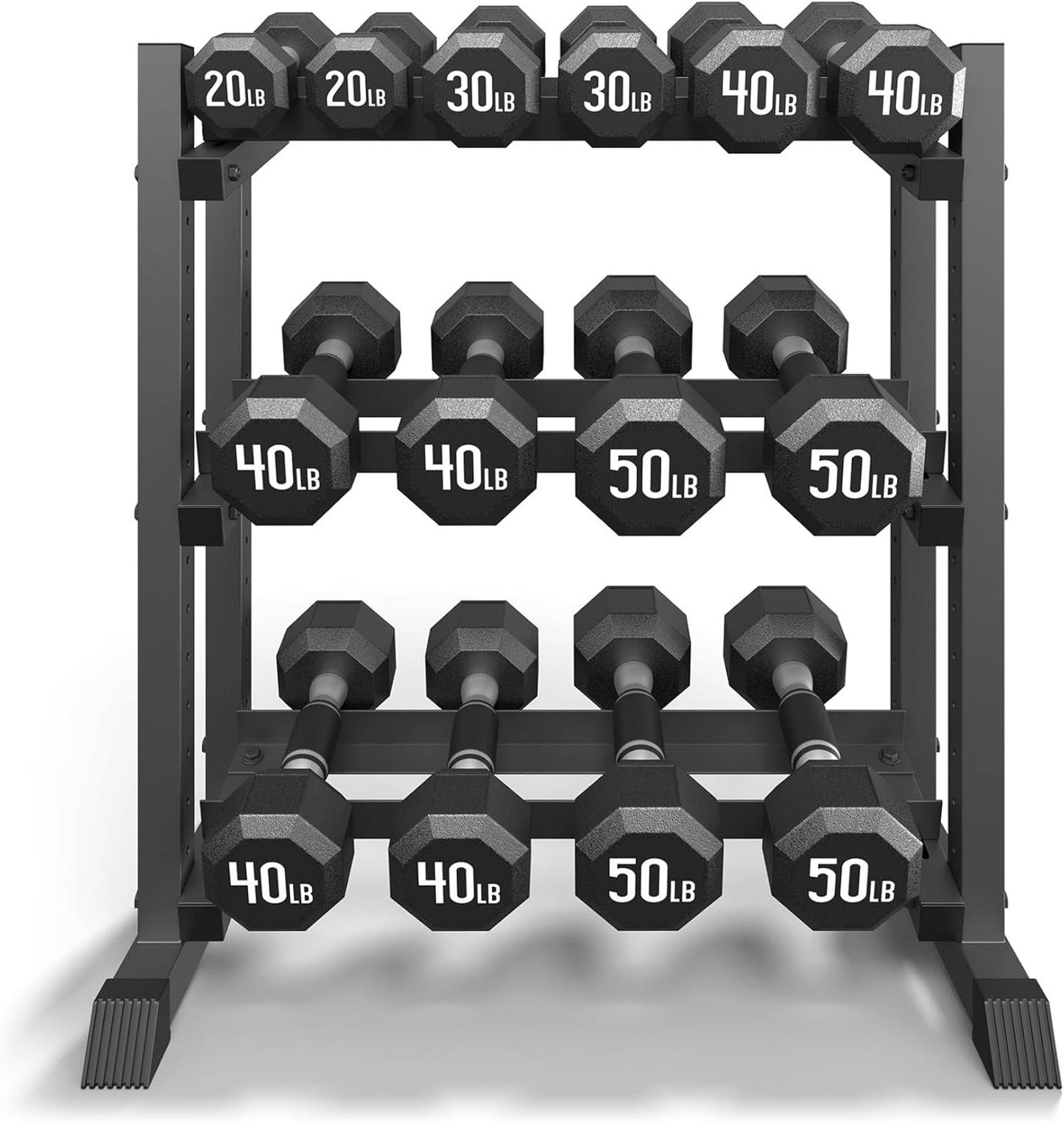 3-Tier Dumbbell Rack 1100Lb Adjustable Weight Stand Home Gym